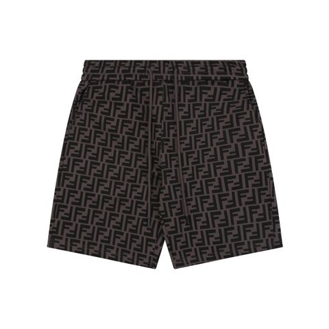 fendi-brown-grey-all-over-ff-print-shorts