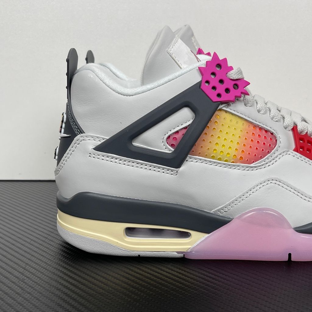 Vibrant, multi-colored accents and playful graphic details give this classic silhouette a fresh, animated energy that stands out from traditional heritage colorways.