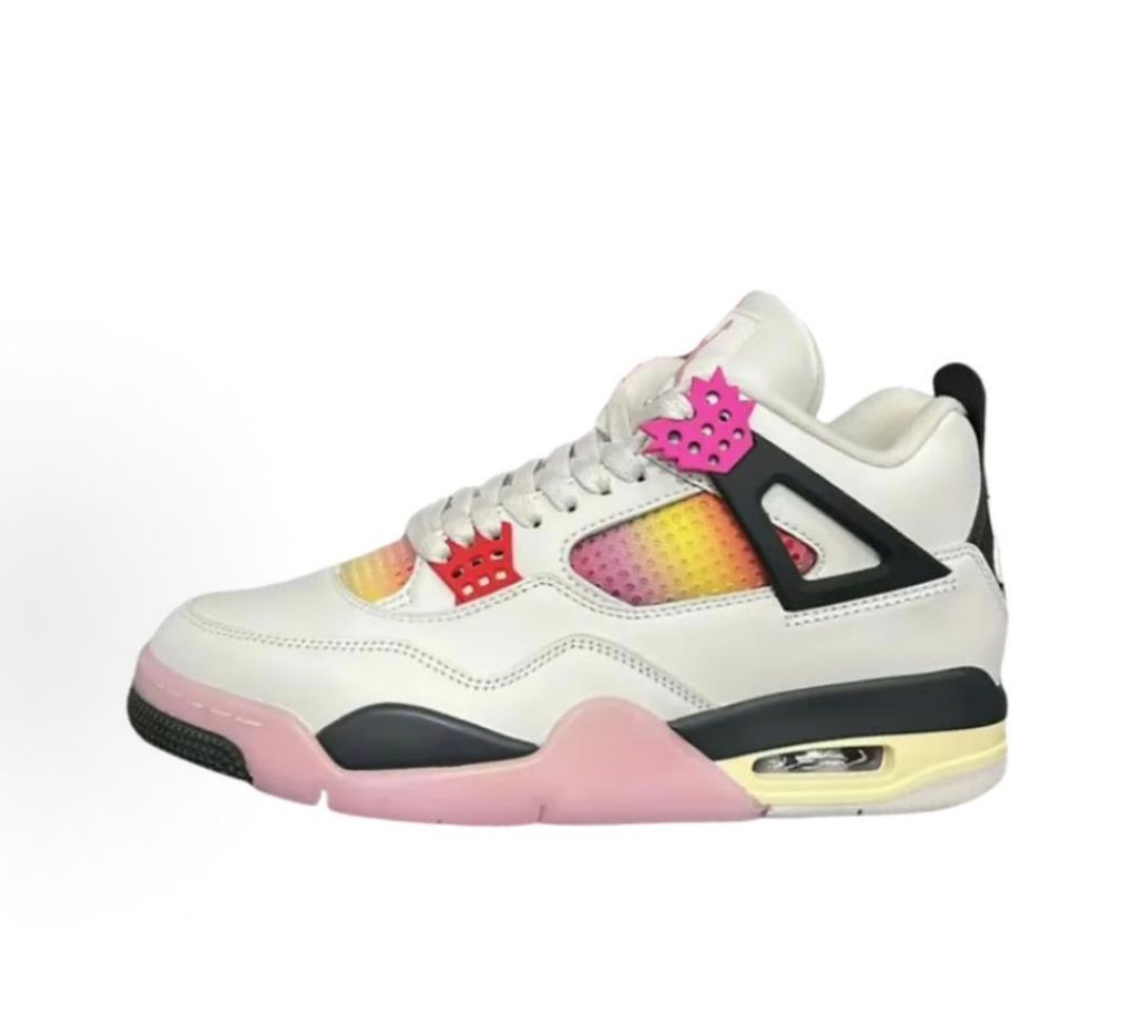 Vibrant, multi-colored accents and playful graphic details give this classic silhouette a fresh, animated energy that stands out from traditional heritage colorways.