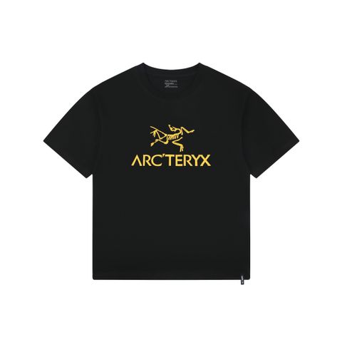 arcteryx-chest-skeleton-letter-print-black-gold-t-shirt
