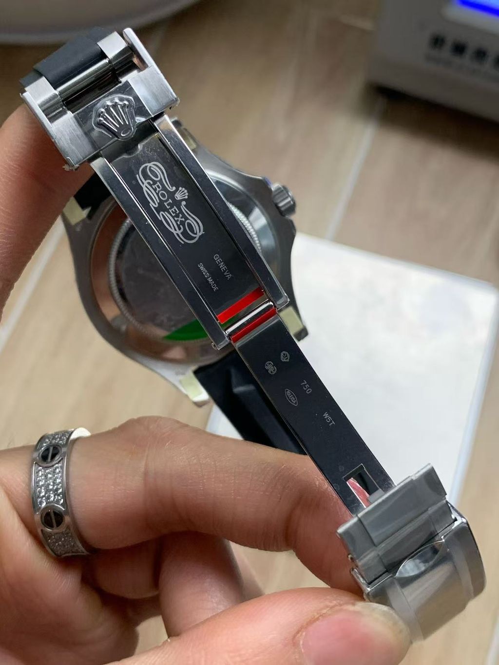Rolex Yacht-Master 42 luxury timepiece featuring a 42 mm 18 ct white gold case, black dial with Chromalight display, and an innovative black Oysterflex bracelet, reference 226659.