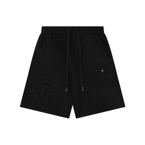 chrome-hearts-dark-pattern-cross-patch-embroidered-shorts