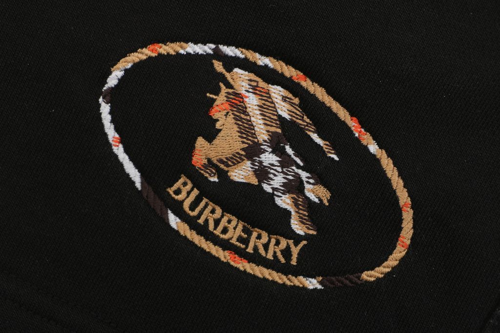 burberry-inspired-war-horse-embroidered-casual-shorts