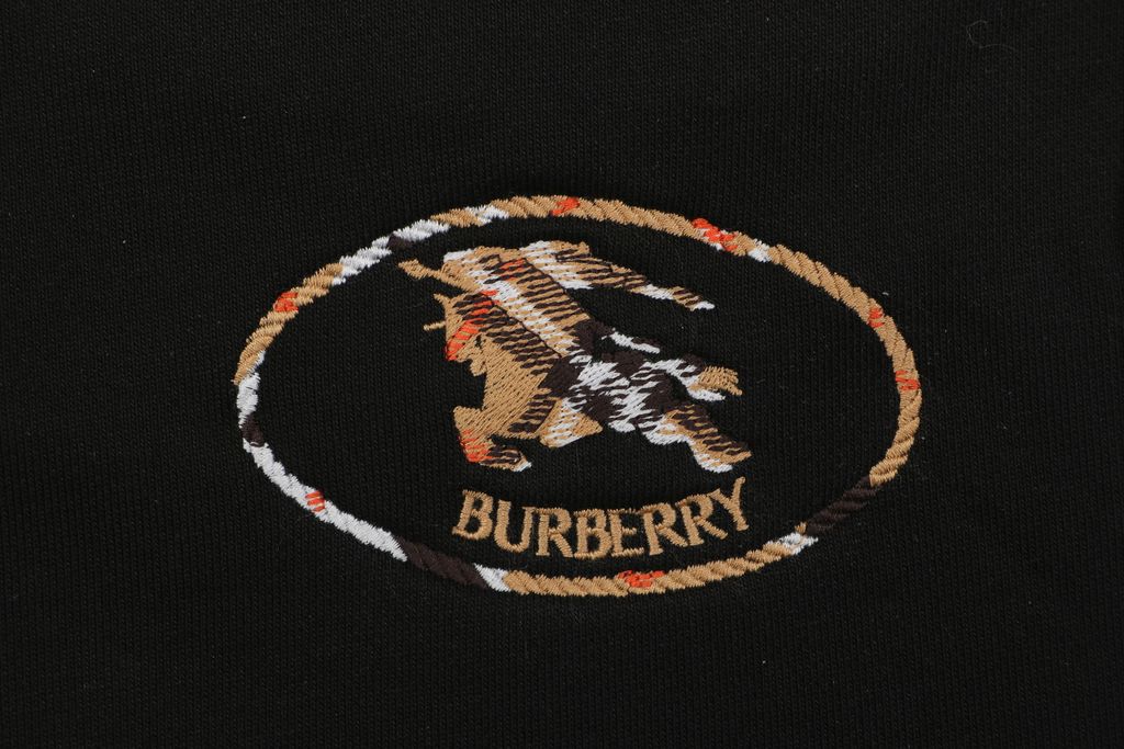 burberry-inspired-war-horse-embroidered-casual-shorts