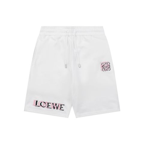 loewe-overlap-pink-letter-embroidered-shorts