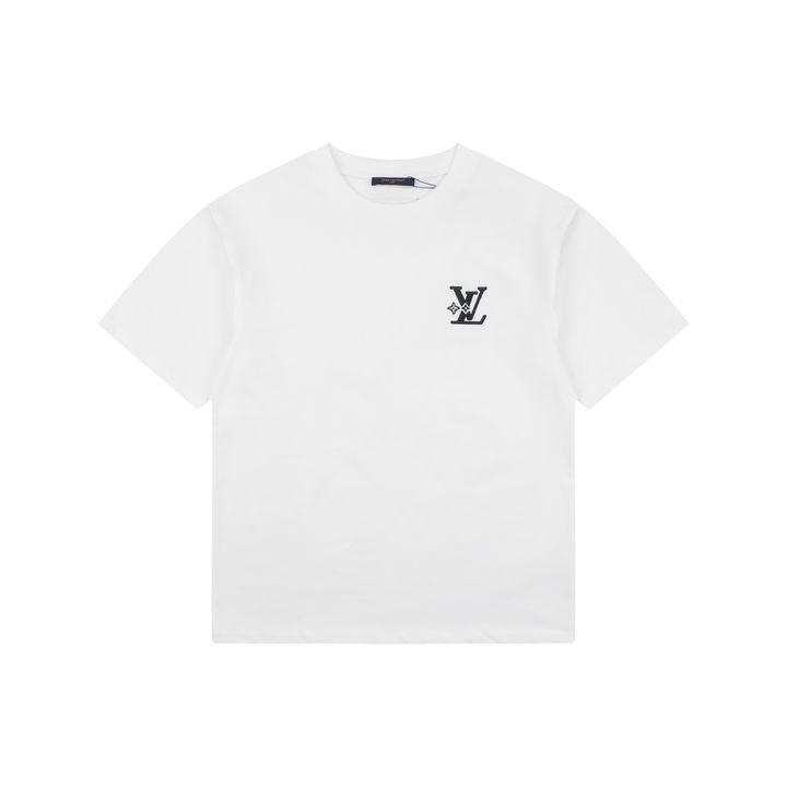 louis-vuitton-rhinestone-diamond-flower-letter-embroidered-t-shirt