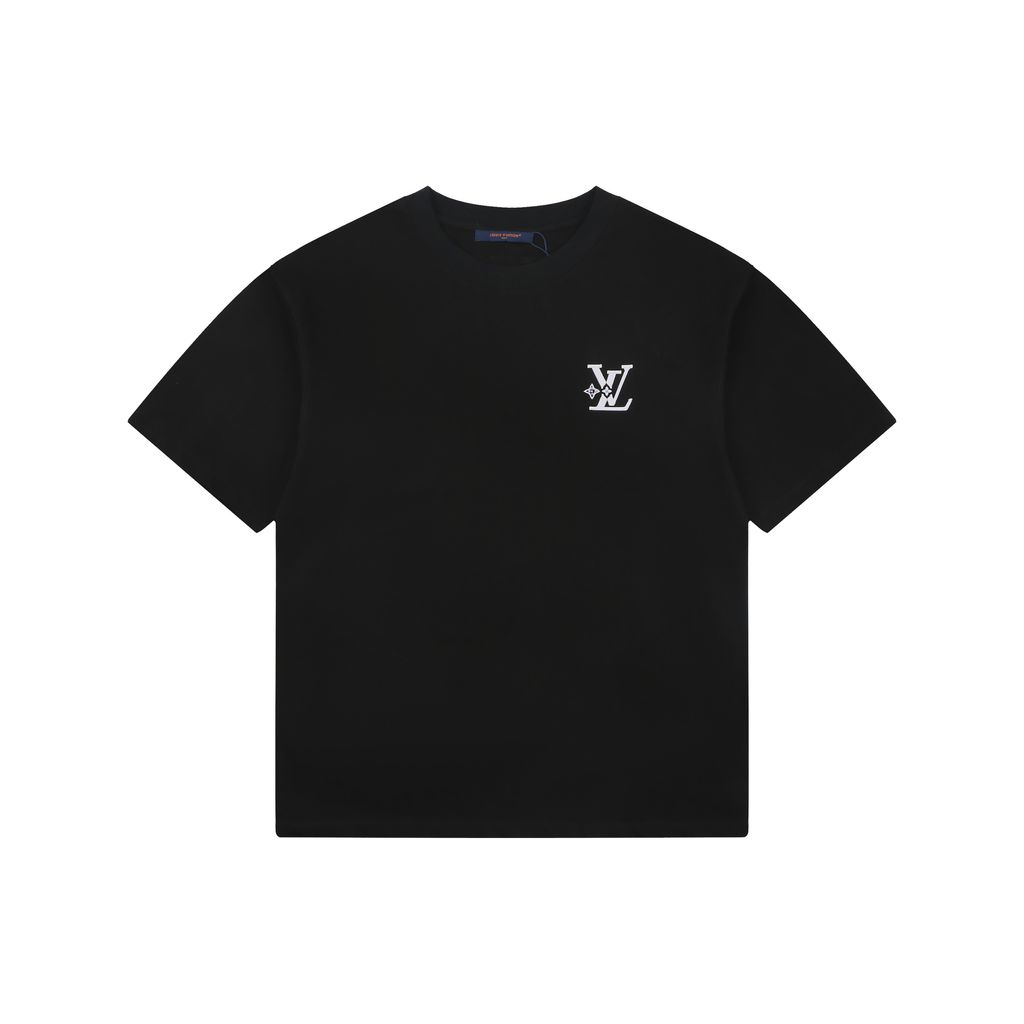 louis-vuitton-rhinestone-diamond-flower-letter-embroidered-t-shirt