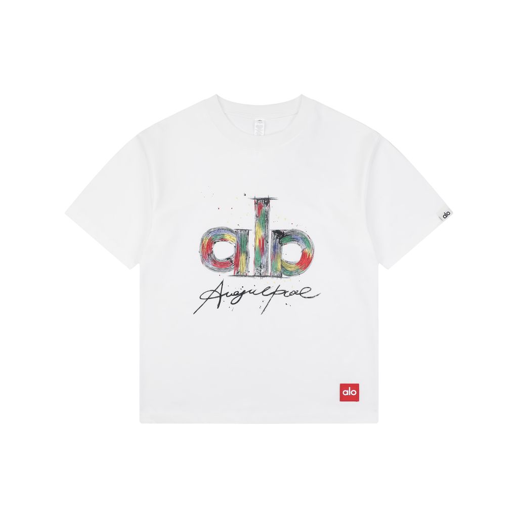 alo-graffiti-iridescent-letter-print-t-shirt