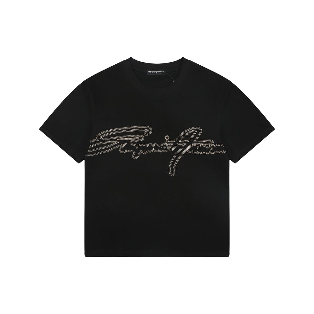 armani-hollow-signature-letter-embroidered-t-shirt