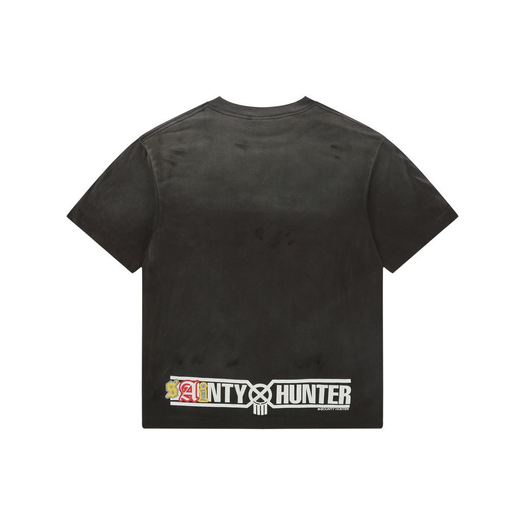 saint-michael-middle-finger-skull-print-t-shirt