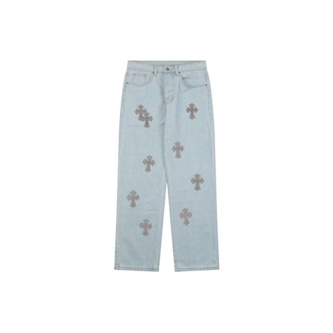 chrome-hearts-horsehair-cross-leather-patch-denim-pants