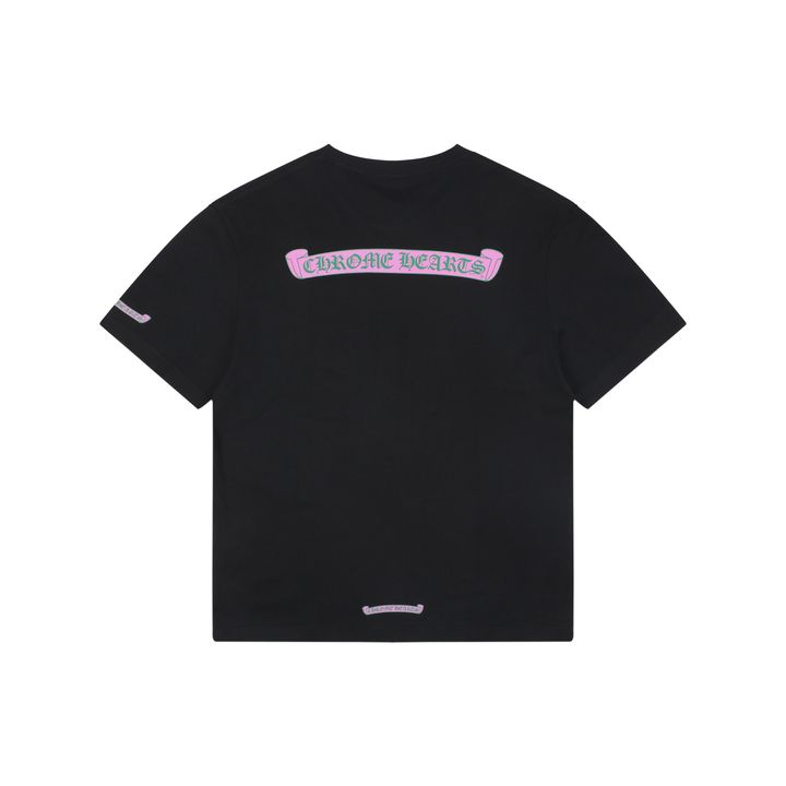 chrome-hearts-pink-green-sanskrit-scroll-print-t-shirt