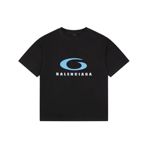 balenciaga-blue-circle-letter-print-t-shirt