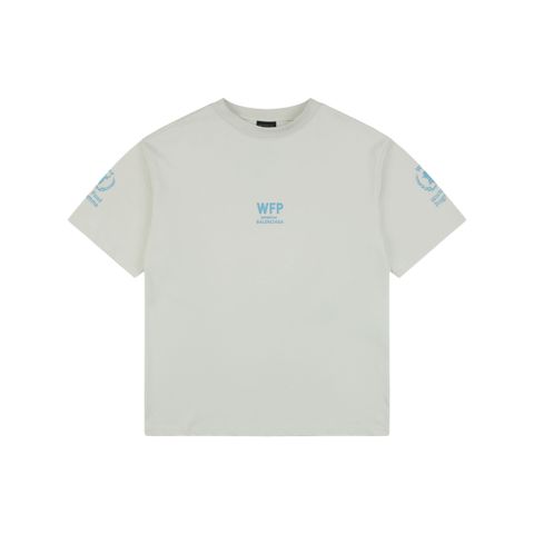 balenciaga-wfp-food-blue-letter-print-t-shirt