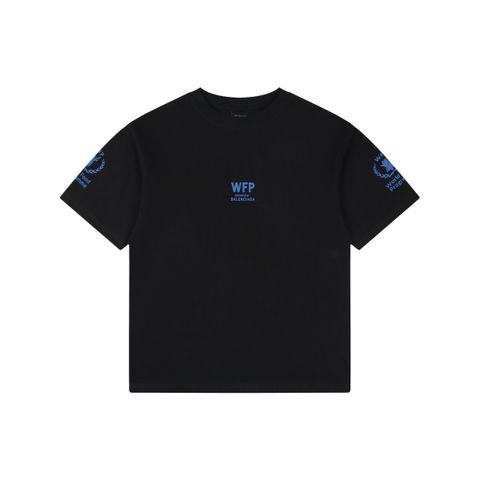balenciaga-wfp-food-blue-letter-print-t-shirt