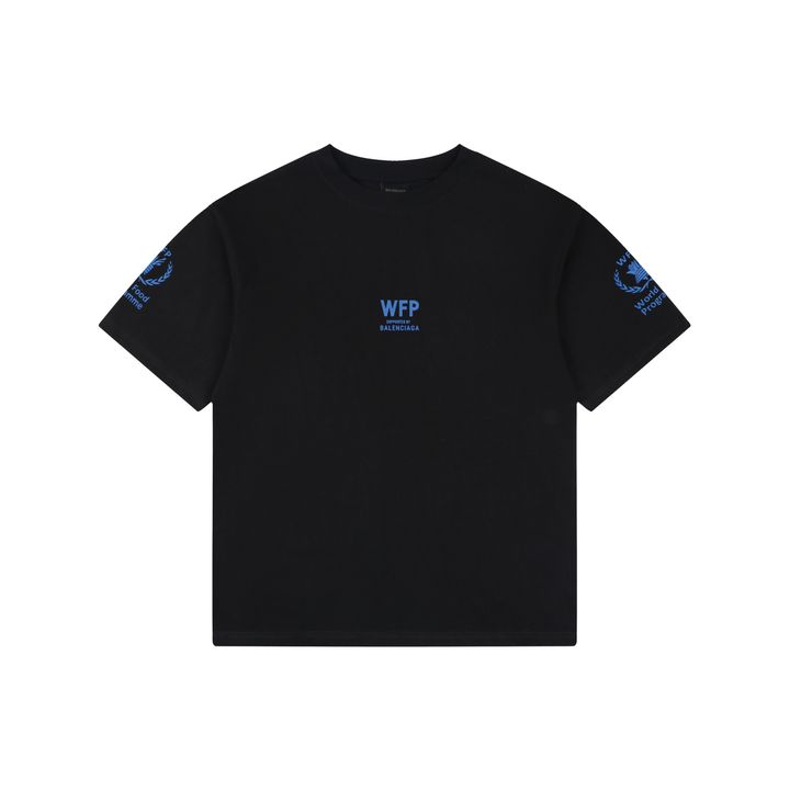 balenciaga-wfp-food-blue-letter-print-t-shirt