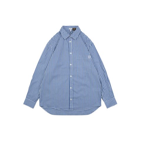 loewe-pocket-anagram-flower-logo-blue-check-shirt