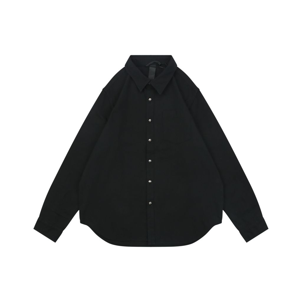 chrome-hearts-sleeve-cuff-cross-leather-patch-shirt