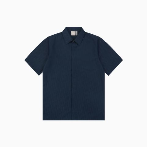 christian-dior-dark-blue-oblique-jacquard-short-sleeve-shirt