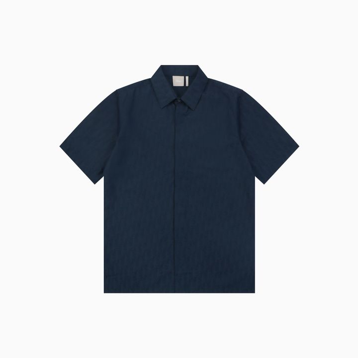 christian-dior-dark-blue-oblique-jacquard-short-sleeve-shirt