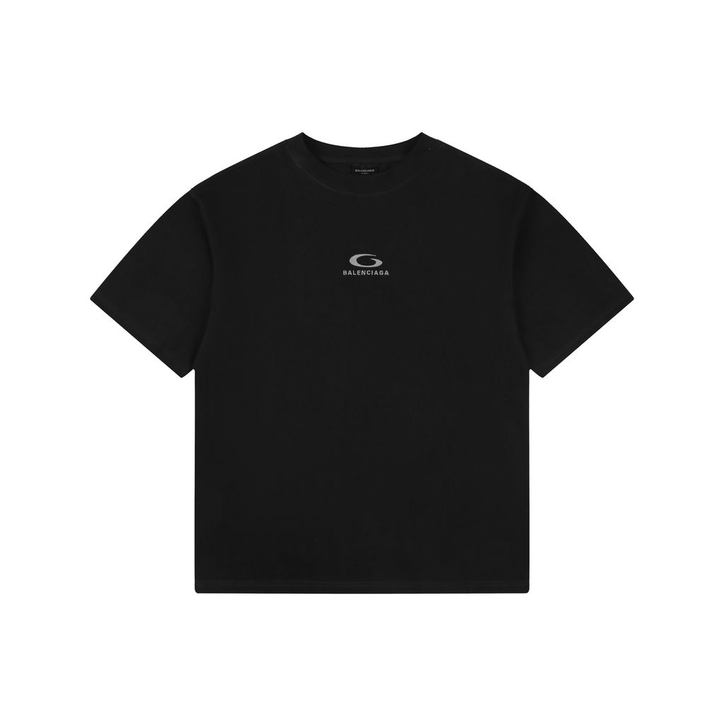 balenciaga-grey-small-circle-letter-embroidered-t-shirt