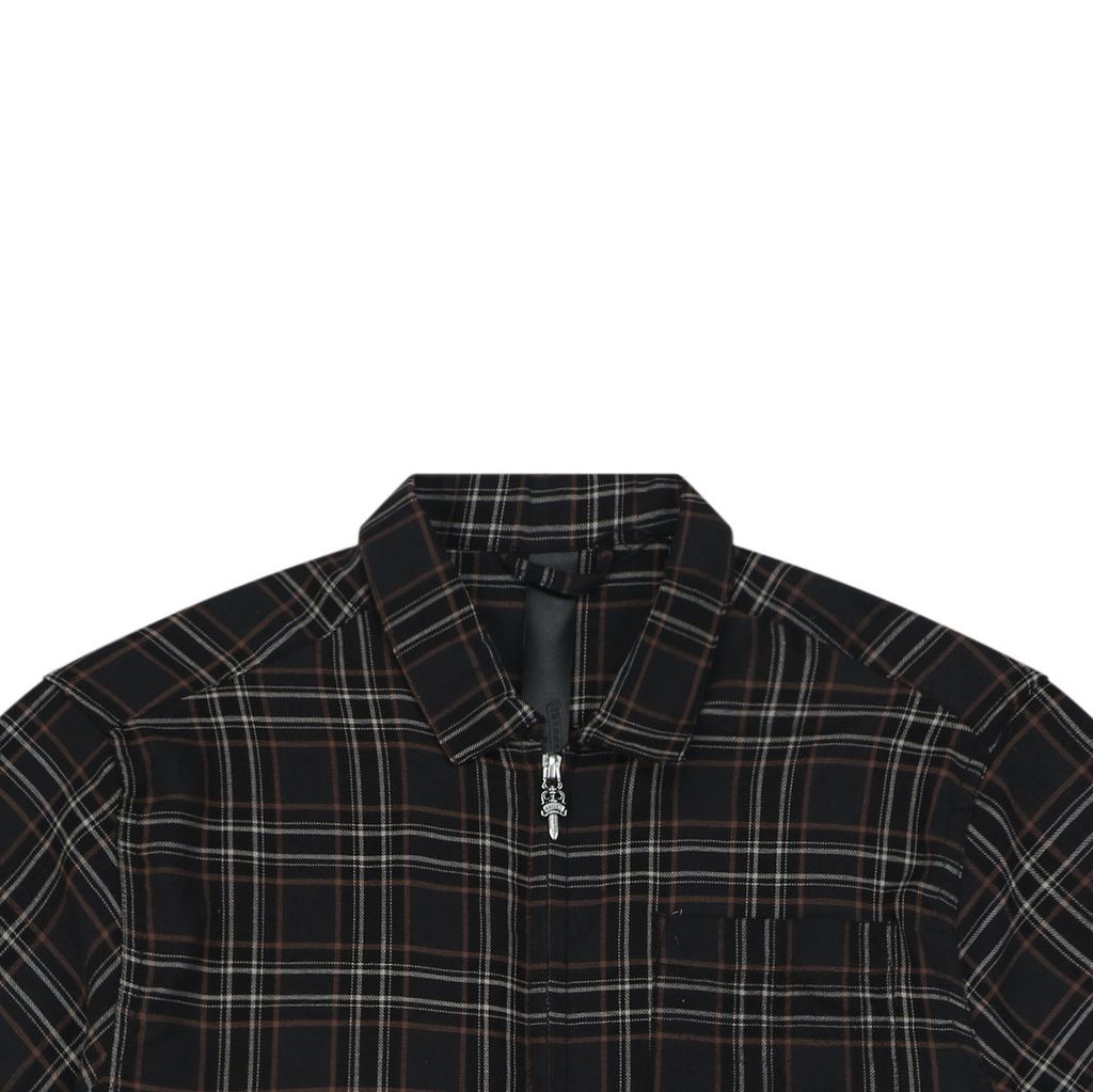 chrome-hearts-320g-plaid-cotton-dagger-zipper-shirt