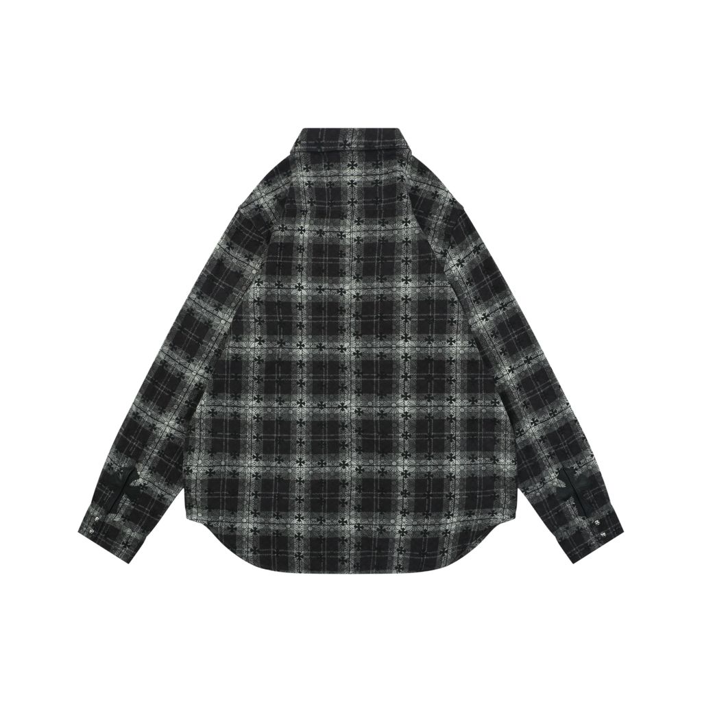 chrome-hearts-allover-check-cross-long-sleeve-shirt