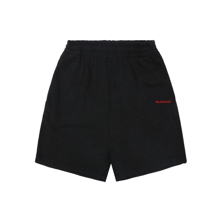 balenciaga-small-paris-letter-embroidered-shorts