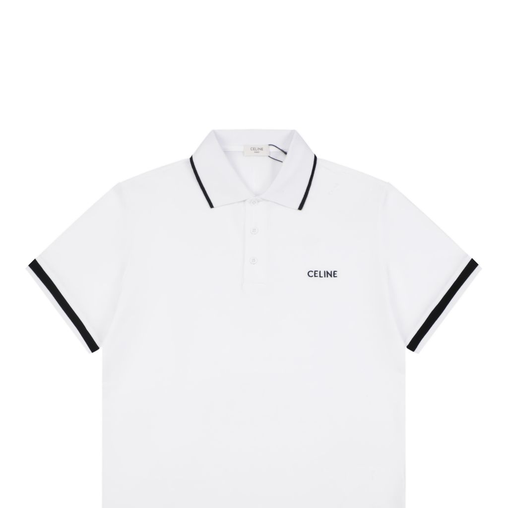 celine-pure-cotton-pique-short-sleeve-polo
