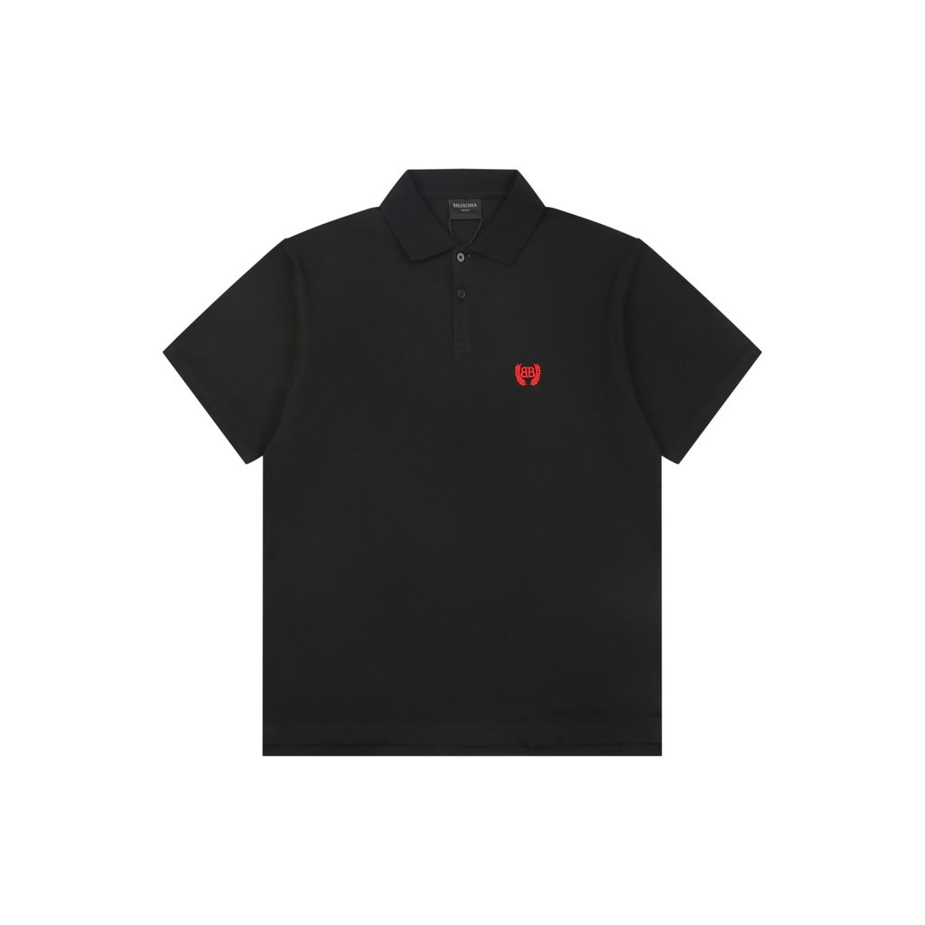 balenciaga-red-wheat-double-b-embroidered-polo-shirt