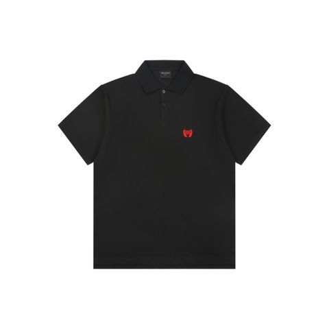 balenciaga-red-wheat-double-b-embroidered-polo-shirt