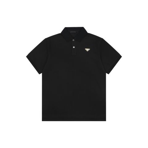da Gold Triangle Logo 210g Cotton Piqué Polo Shirt