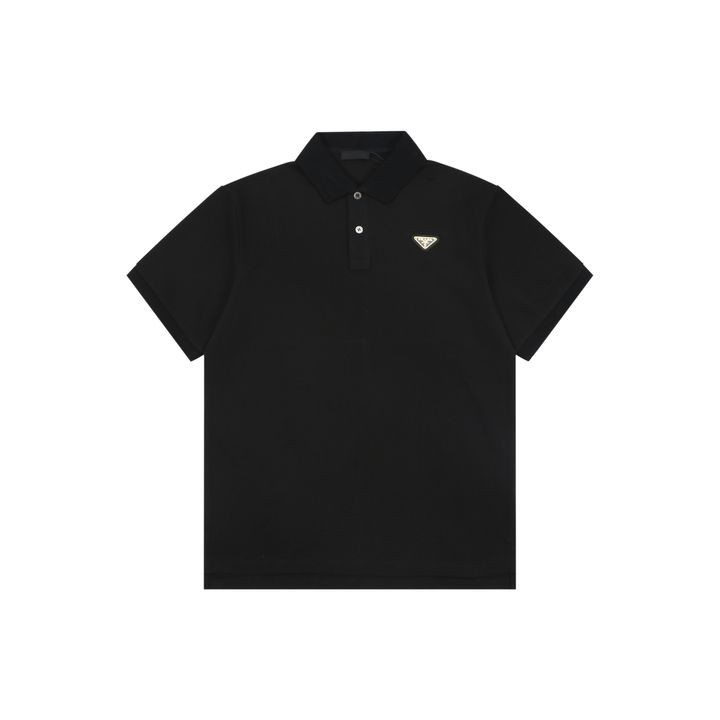 da Gold Triangle Logo 210g Cotton Piqué Polo Shirt