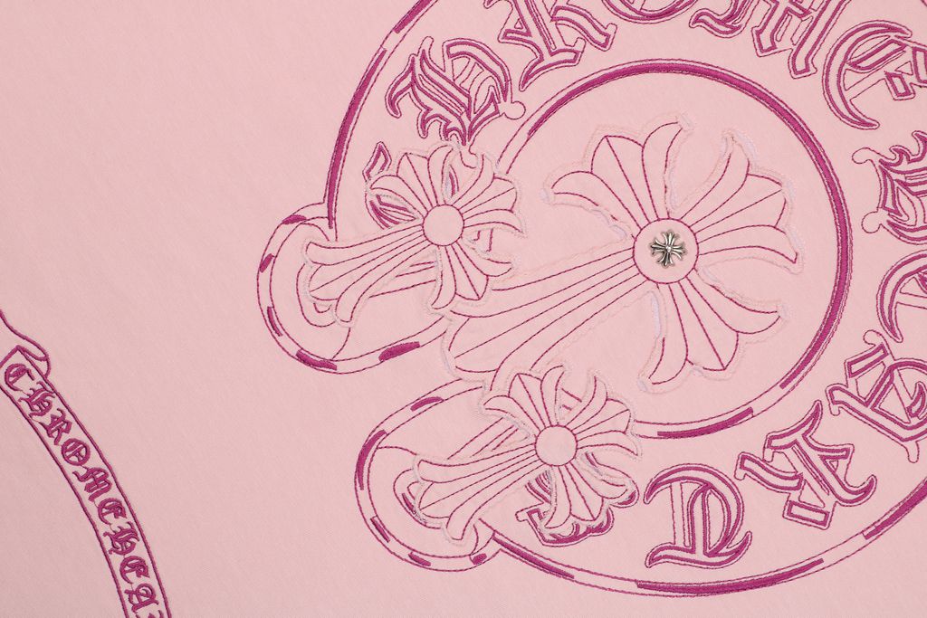 Pink purple Sanskrit cross streetwear T-shirt