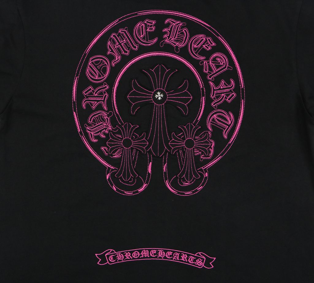 Pink purple Sanskrit cross streetwear T-shirt