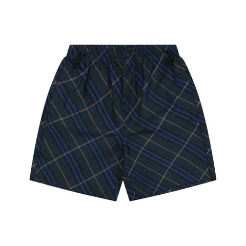 Burberry Blue Stripe Check Nylon Shorts