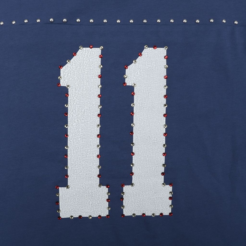 Supreme No. 11 blue graphic tee