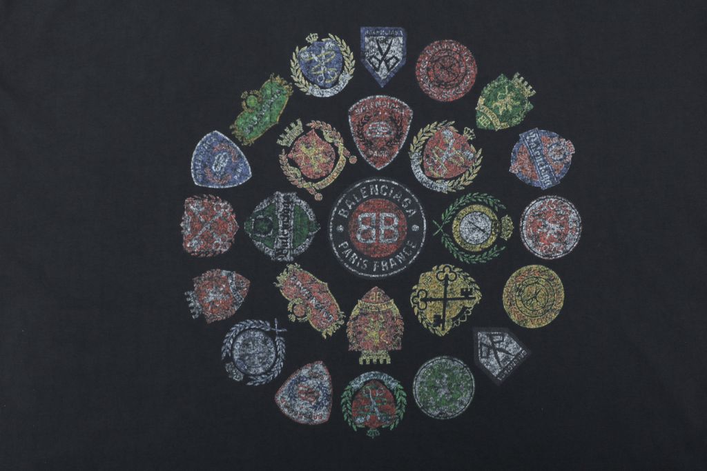 Vintage multi-badge loose fit T-shirt