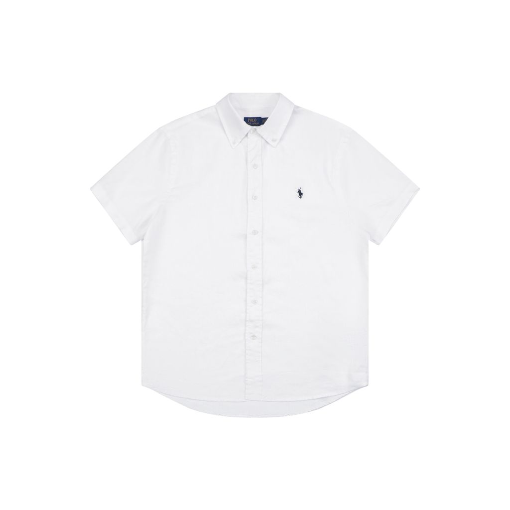 Ralph Lauren Pony Logo Pure Linen Short Sleeve Shirt