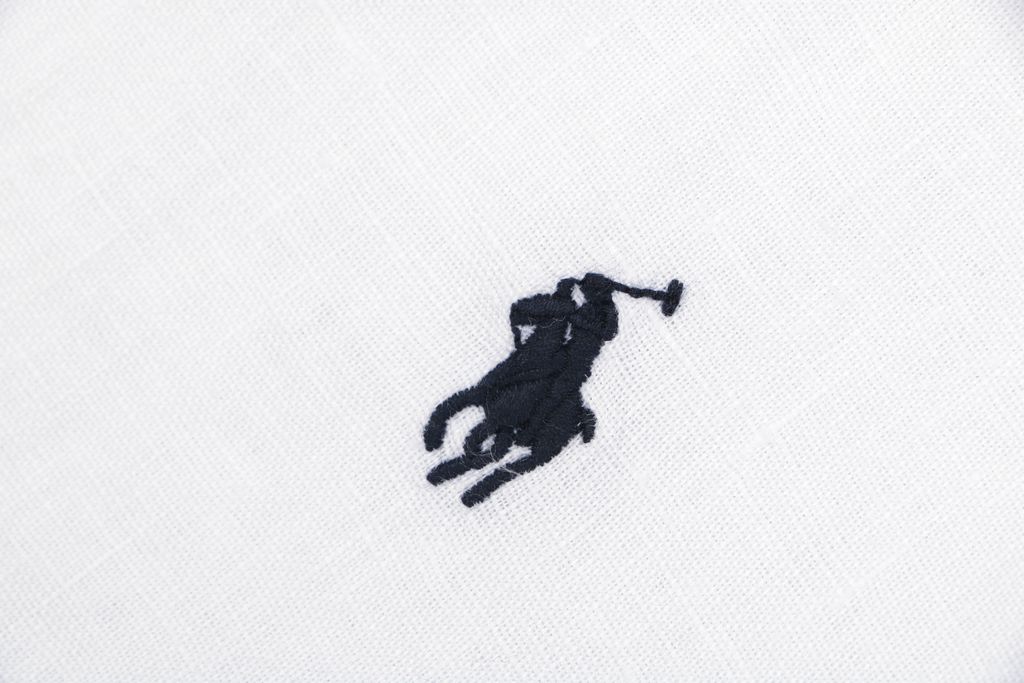 Pure linen embroidered short sleeve shirt
