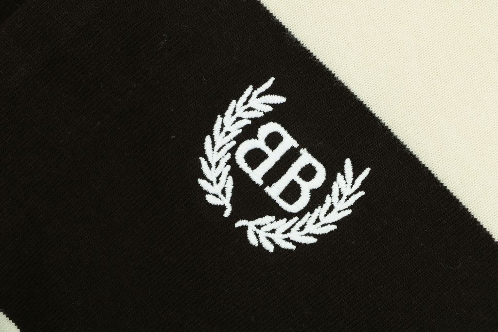Double-B wheat wreath embroidered polo shirt