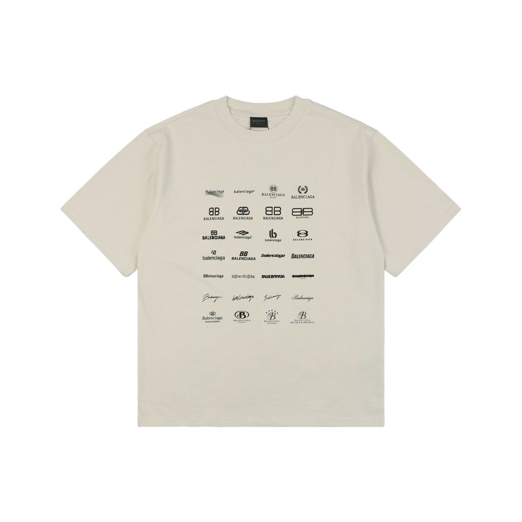 Balenciaga Paris multi-logo print T-shirt