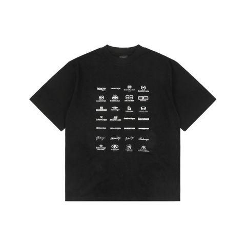 Balenciaga Paris multi-logo print T-shirt