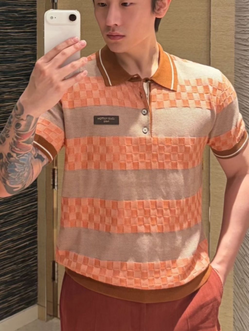 Louis Vuitton textured unisex polo top