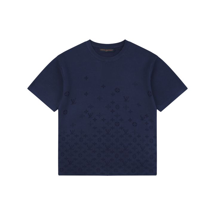 Louis Vuitton Navy Tonal Monogram Jacquard T-Shirt