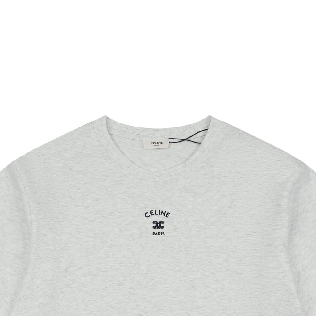 Celine 230g compact cotton logo tee