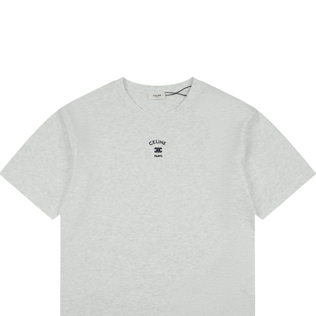 Celine 230g compact cotton logo tee