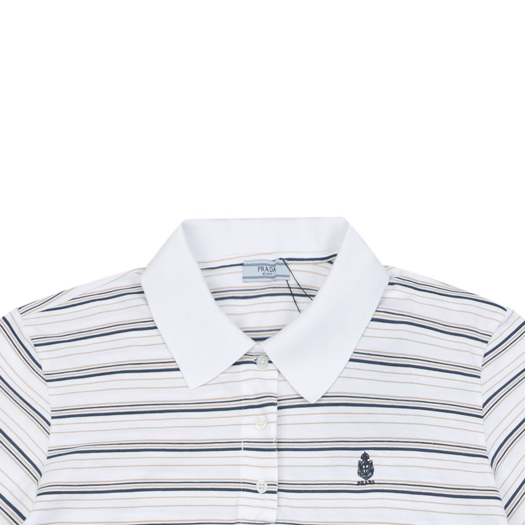 Prada cotton piqué medallion polo