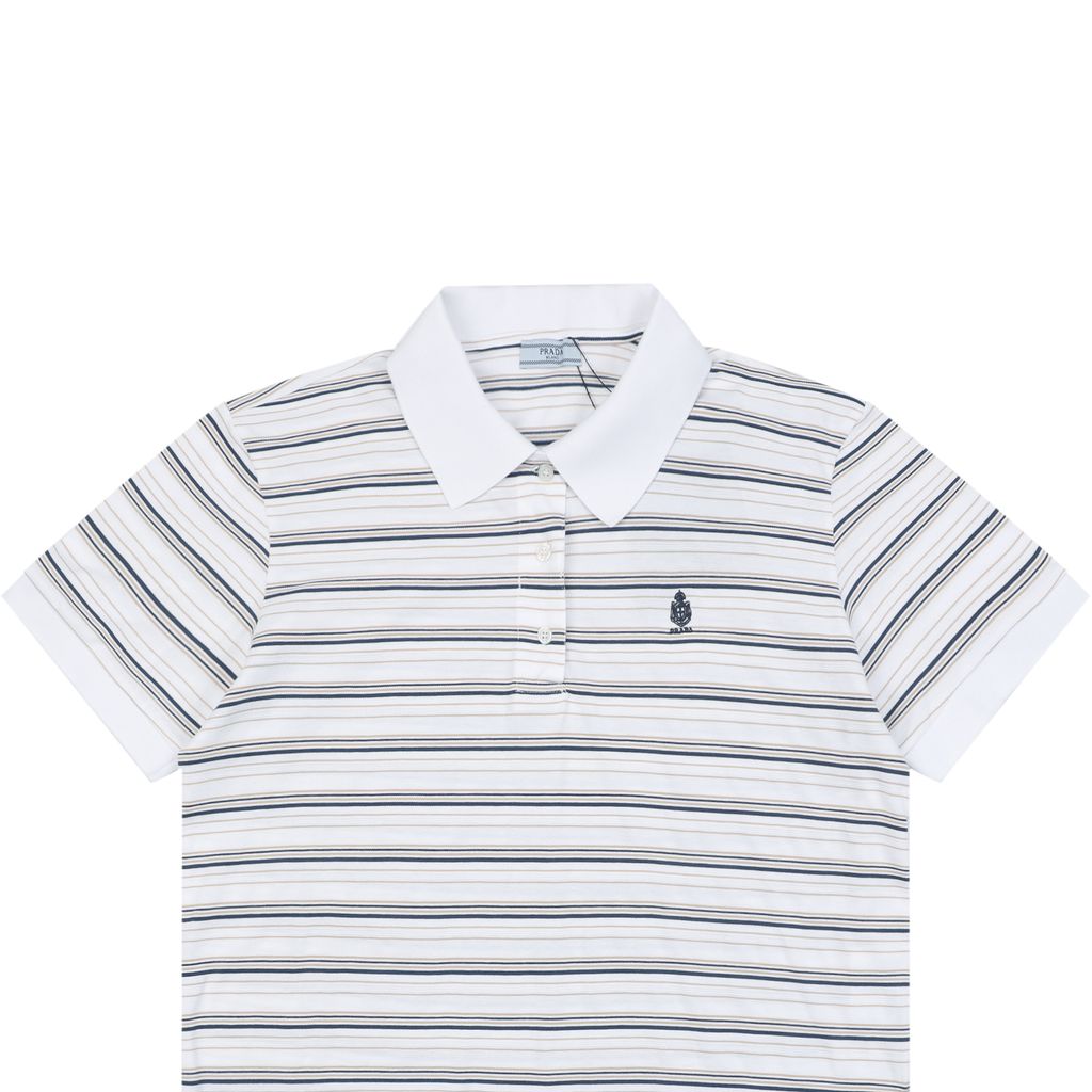 Prada cotton piqué medallion polo