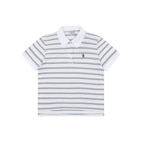 Prada black white striped polo shirt